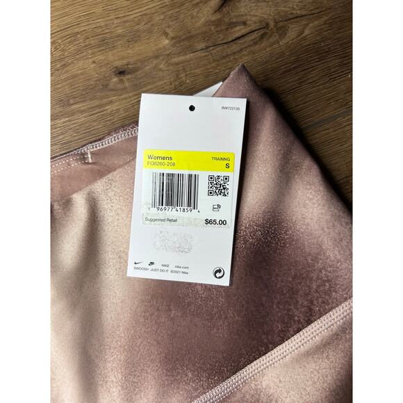 Nike Women's Smokey Mauve Pink One High-Waist Full-Length Leggings - Small - Picture 3 of 6